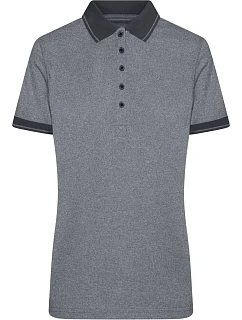 Daiber JN 705 Dámské žerzejové melírované polo 02.0705 black melange/black
