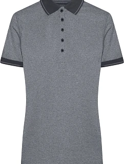 JN 705 Dámské žerzejové polo black melange/black model 22488378 - Daiber