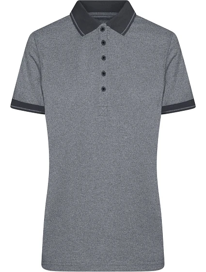 Daiber JN 705 Dámské žerzejové melírované polo 02.0705 black melange/black Daiber JN 705 Dámské žerzejové melírované polo 02.0705 black melange/black