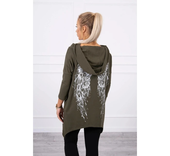 Halenka s model 21755694 potiskem khaki - K-Fashion Halenka s model 21755694 potiskem khaki - K-Fashion