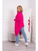 Oversize halenka s potiskem fuchsiová Oversize halenka s potiskem fuchsiová
