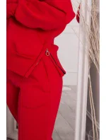 Zateplený set roláku a kapuce červený Zateplený set roláku a kapuce červený