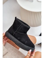 Dámské Sněhule Na Platformě Z Eko Semiše Černé Atteria Dámské Sněhule Na Platformě Z Eko Semiše Černé Atteria