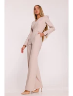 M883 Kombinéza džínového vzhledu - béžová