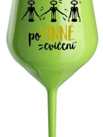 POVINNÉ CVIČENÍ - zelená nerozbitná sklenice na víno 470 ml