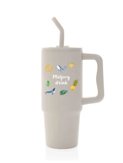 Personalizovaná termoska s barevným víčkem s letním mixem 