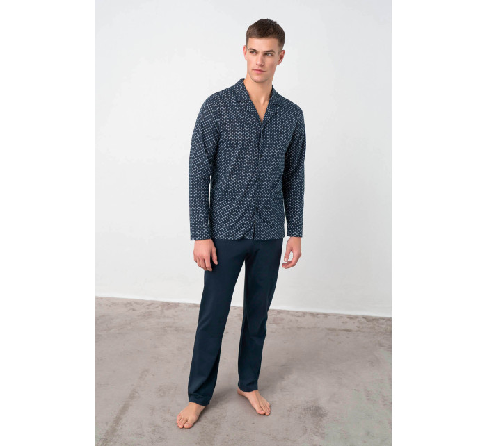 Vamp - Elegantní pánské dvoudilné pyžamo 17603 - Vamp