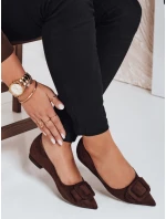 Dámské semišové hnědé baleríny Dstreet model 21992104 - FashionStreet