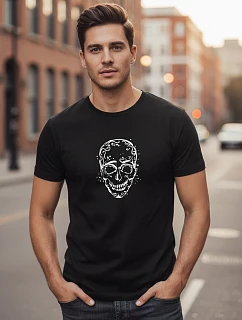 Koszulka męska z nadrukiem czarna model 22147804 - FashionStreet
