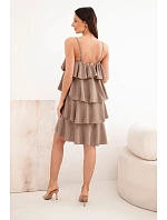 Dámské šaty na ramínka s volánky mini fango Dámské šaty na ramínka s volánky mini fango