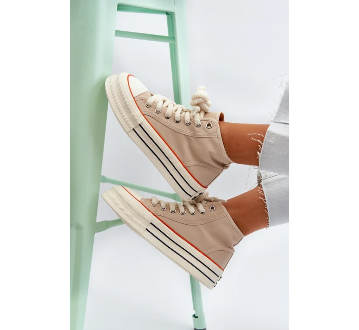 Dámské tenisky na platformě béžové Aineri Dámské tenisky na platformě béžové Aineri