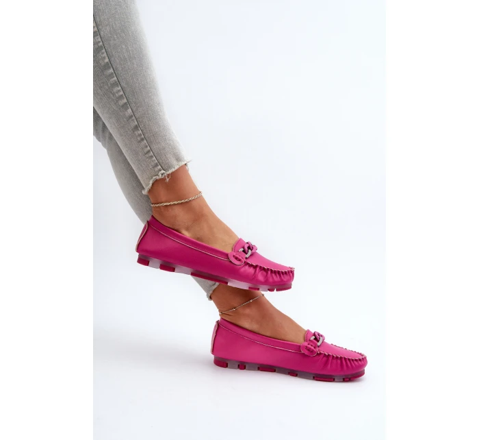 Semišové pohodlné mokasíny Fuchsia model 21655739 - S.Barski