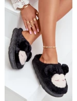 Teplé Kožešinové Pantofle Dámské Černé model 21677911 - Boto Teplé Kožešinové Pantofle Dámské Černé model 21677911 - Boto