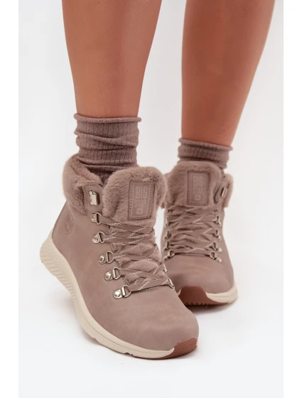 Dámské Boty S Kožešinou Big Star model 21706002 Šedé - Big Star Shoes Dámské Boty S Kožešinou Big Star model 21706002 Šedé - Big Star Shoes