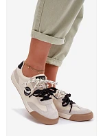 Dámské tenisky s dvojitým šněrováním Big Star model 22042687 Béžové - Big Star Shoes