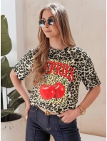 Dámské tričko oversize v pestré barvě ZESTSTYLE grey Dstreet RY2842