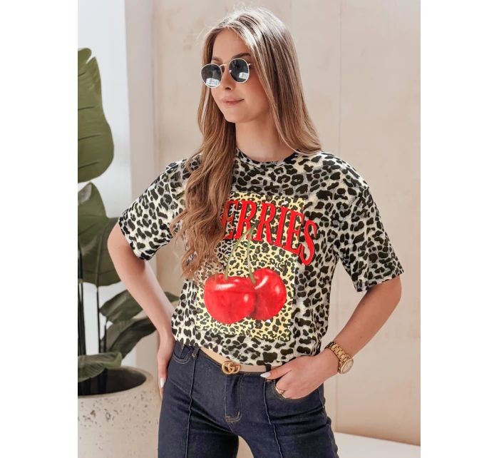 Dámské tričko oversize v pestré barvě ZESTSTYLE grey Dstreet RY2842