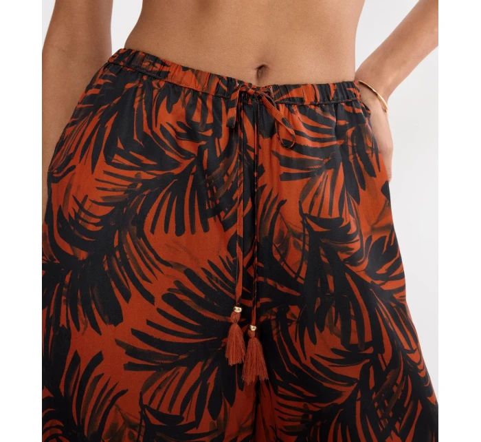 Summer Satin Trousers - BROWN - TRIUMPH BROWN - TRIUMPH