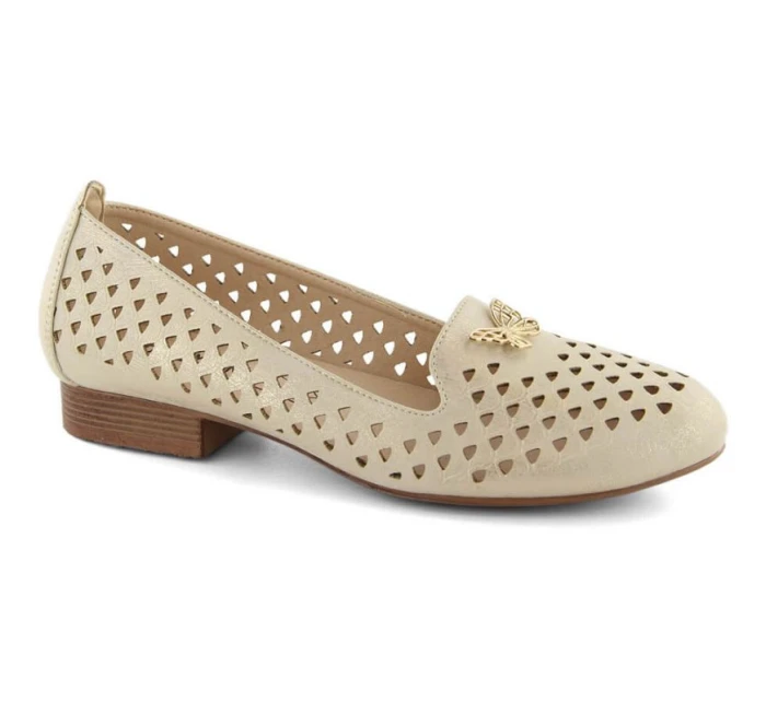 Ažurové polobotky M.Daszynski W SAN35 zlatá