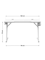 Herní stůl Hero model 21336043 White RGB - Huzaro Herní stůl Hero model 21336043 White RGB - Huzaro