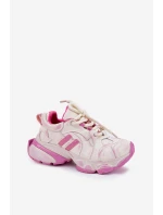 Dámské Kožené Tenisky model 21692727 Růžové - Goe