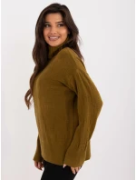 Sweter AT SW  oliwkowy model 20459127 - FPrice