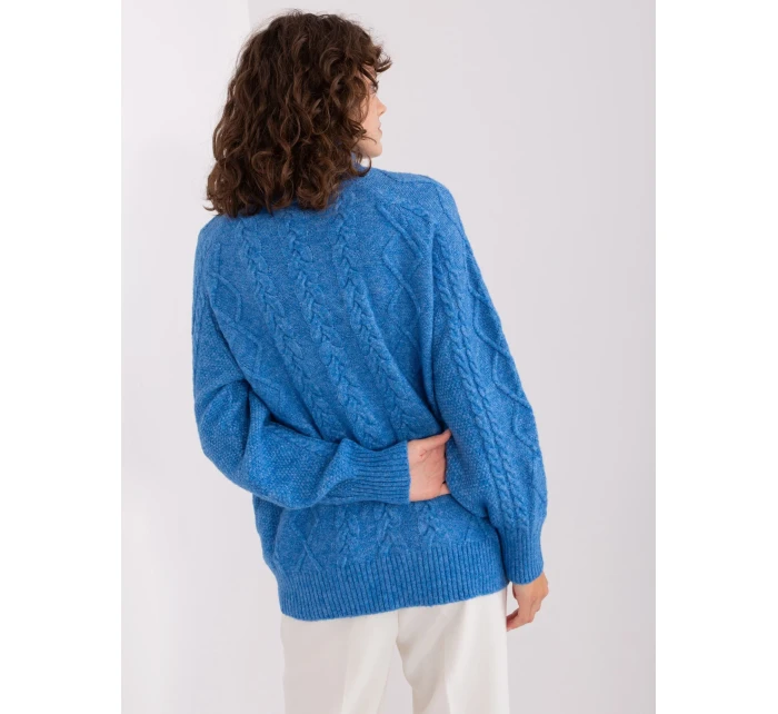 Sweter AT SW niebieski model 19011768 - FPrice Sweter AT SW niebieski model 19011768 - FPrice