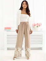 Spodnie CS SP model 22099804 ciemny bezowy - FPrice Spodnie CS SP model 22099804 ciemny bezowy - FPrice