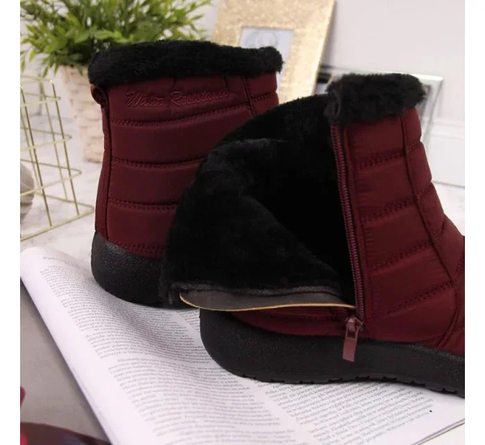 Dámské nepromokavé sněhové boty Vínová NEWS model 19368052 - Inello Dámské nepromokavé sněhové boty Vínová NEWS model 19368052 - Inello
