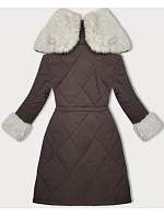 Prošívaná zimní bunda v barvě s kožešinovou podšívkou model 21248860 - WAY MODE Prošívaná zimní bunda v barvě s kožešinovou podšívkou model 21248860 - WAY MODE