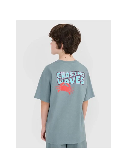 Chlapecké tričko oversize s potiskem model 21436124 - 4F Chlapecké tričko oversize s potiskem model 21436124 - 4F