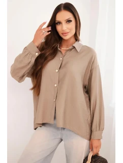 Dámská elegantní košile z viskózy s ozdobnými knoflíky fango