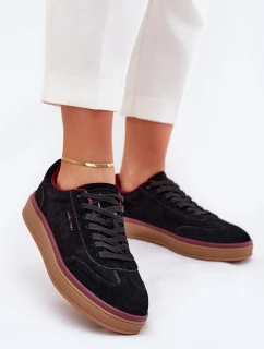 Semišové Dámské Tenisky Daniel Lopez SS2D4006 Černé