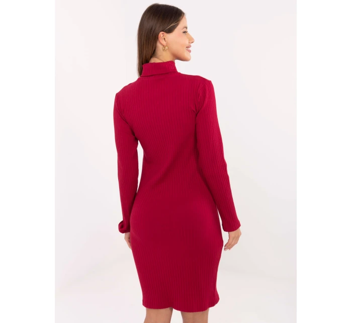 Sukienka RV SK model 21768514 bordowy - FPrice Sukienka RV SK model 21768514 bordowy - FPrice