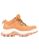 Zajímavé hnědé tenisky dámské bez podpatku Zajímavé hnědé tenisky dámské bez podpatku