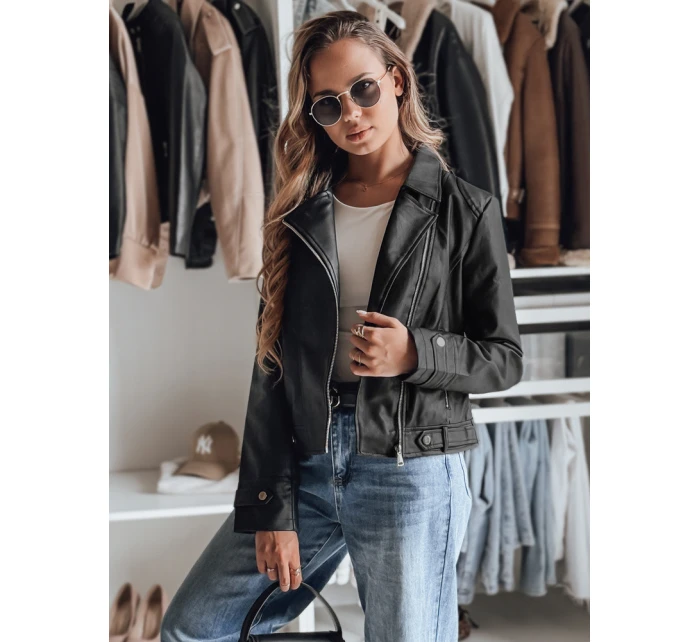 Dámská kožená bunda DARKGLORY black FashionStreet TY4963 Dámská kožená bunda DARKGLORY black FashionStreet TY4963