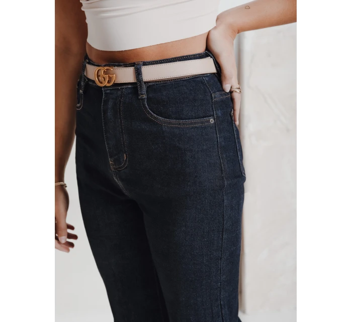 Dámské džíny s širokými nohavicemi tmavě modré FashionStreet UY2775