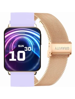 Chytré hodinky Gravity Rose Gold Purple 2 Stripes model 21807473