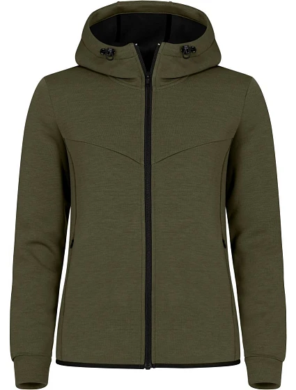 Clique Hayden Sweat Jacket Women Dámská mikina s kapucí 67.1025 fog green Clique Hayden Sweat Jacket Women Dámská mikina s kapucí 67.1025 fog green