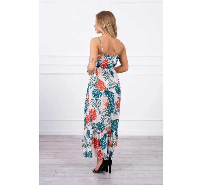 Šaty s motivem listů ecru Šaty s motivem listů ecru