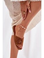 Klasické Dámské Plážové Pantofle Béžové model 21698865 - Boto Klasické Dámské Plážové Pantofle Béžové model 21698865 - Boto