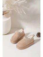 Dětské sněhule s výšivkou béžové Prina Dětské sněhule s výšivkou béžové Prina