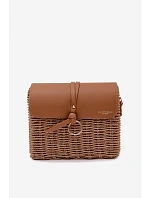 Malá Pletená Kabelka s Řetízkem Hnědá Renara