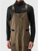 Pánské snowboardové kalhoty se šlemi 4FAW23TFTRM346-81S hnědé - 4F