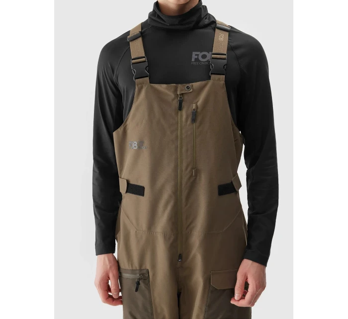 Pánské snowboardové kalhoty se šlemi 4FAW23TFTRM346-81S hnědé - 4F