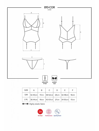 Korzet model 5236997 white corset - Obsessive