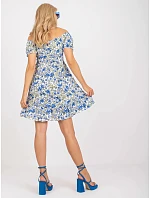 Dámské šaty RO SK 2522 5.32P bílá a modrá - Rue Paris