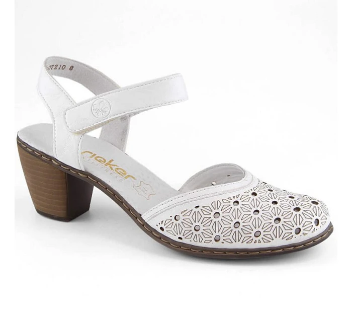 Kožené pohodlné sandály W model 22066508 white - Rieker