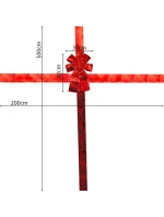 Závěs na dveře 33x42 cm červená stuha Závěs na dveře 33x42 cm červená stuha