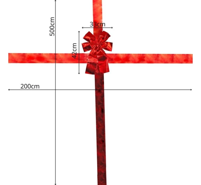 Závěs na dveře 33x42 cm červená stuha Závěs na dveře 33x42 cm červená stuha